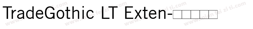 TradeGothic LT Exten字体转换